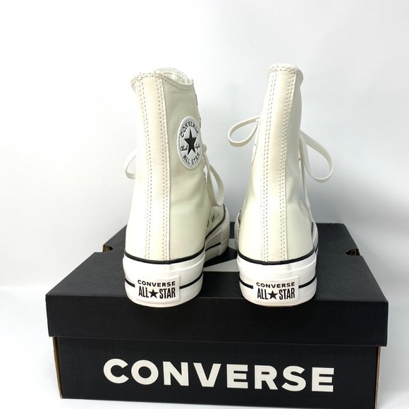 Converse Chuck Taylor AS High Leather Sneakers White Women's Size 6 569720C - Picture 3 of 16